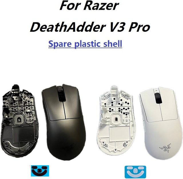 Razer DeathAdder V3 Pro Ersatz-Kunststoffschale in Schwarz für die Reparatur der äußeren Abdeckung - Bild 1