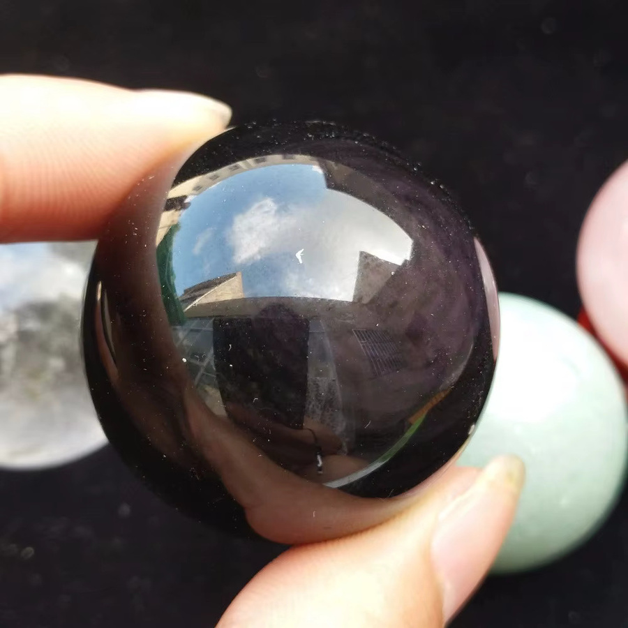 Sisterstone Kristallkugel aus Rose Quarz, Obsidian und Aventurin für Reiki und Dekoration, Durchmesser: 30-40 mm - Bild 4
