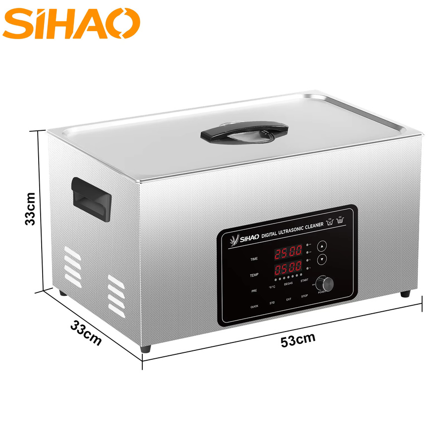 Sihao Digitaler Ultraschallreiniger aus Edelstahl mit Heizung und Timer, Farbe: Silber - Bild 6