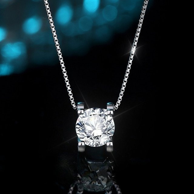 SAY Halskette 925 Silber, 18 Karat vergoldet, Zirkonia, Damen - Bild 1