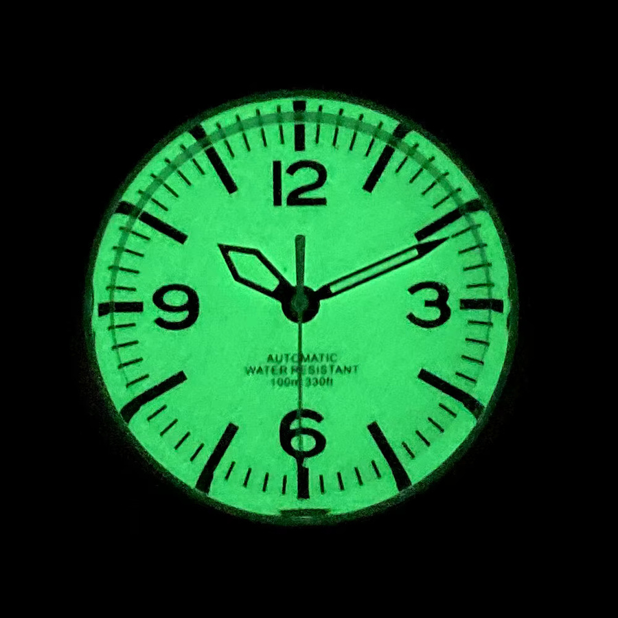 Tandorio Taucheruhr, Automatik, Edelstahl, 36 mm, Leder, Herren, Schwarz - Bild 2