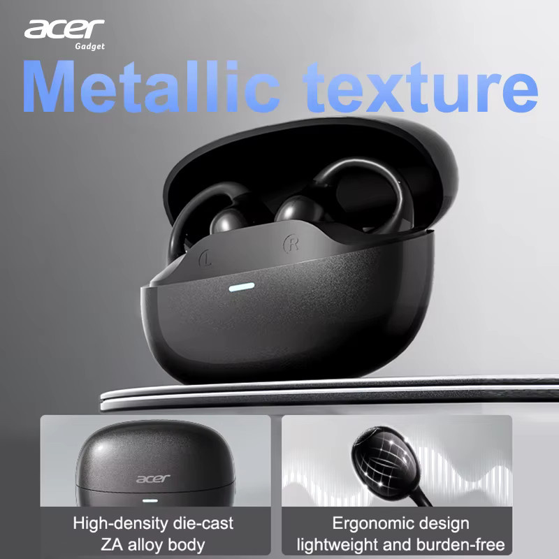 Acer Ohr629 Clip-On Bluetooth-Kopfhörer mit Geräuschunterdrückung und HiFi-Stereo in Schwarz - Bild 2