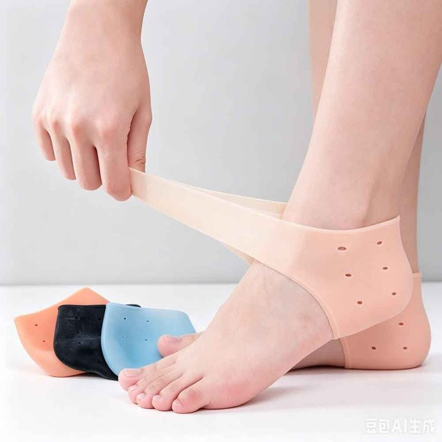 vvocci Silikon-Anti-Riss-Fersenmanschette, 2 Stück, Unisex - Bild 1