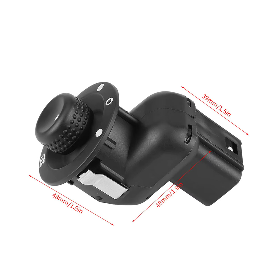 Rückspiegel-Steuerschalter DOACT in Schwarz für Clio III, Laguna II, Megane 2, Scenic 2 und Kangoo, Teilenummer 109014 8200109014 - Bild 2