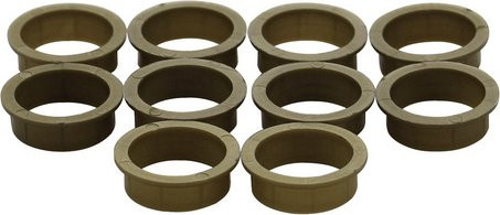 Intersteel Nylonringe aus Kunststoff in Braun, 10 Stück, Durchmesser: 20-18 mm - Bild 1