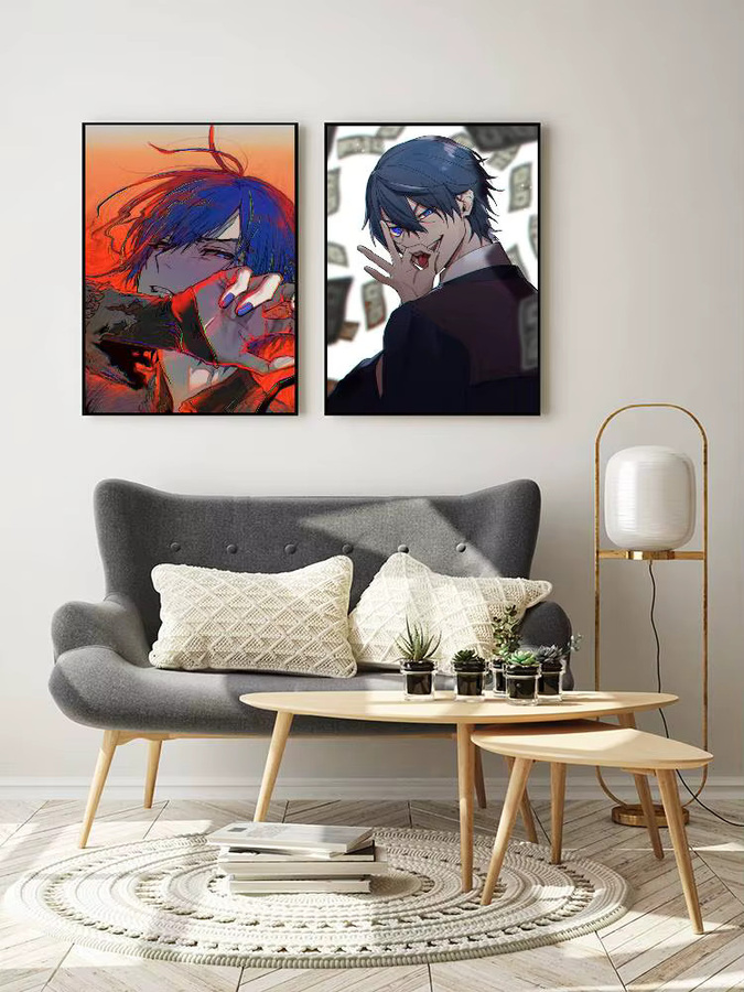 KAITO Poster-Aufkleber Wandkunst Abstrakt Modern Mehrfarbig Wasserfest - Bild 7