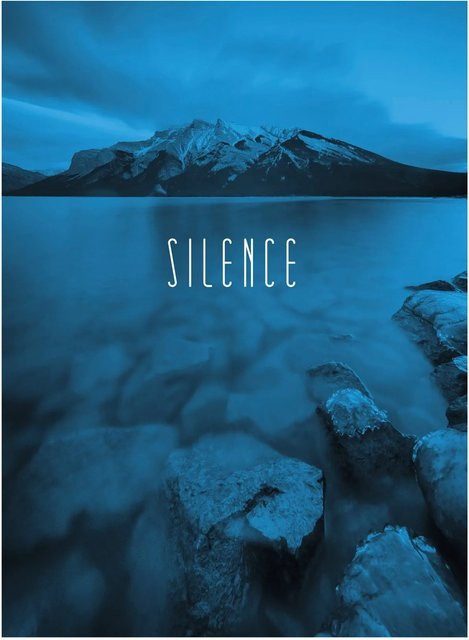 Komar Wandbild Word Lake Blue in Blau, Poster auf Fotopapier, Breite: 30 cm, Höhe: 40 cm - Bild 1