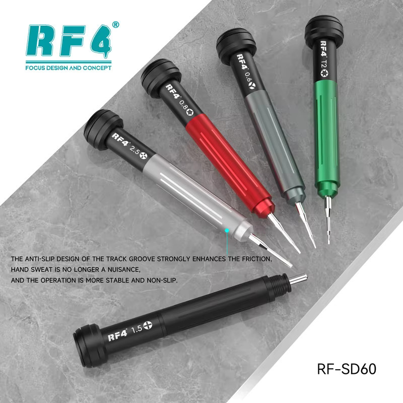 RF4 RF-SD60 Multifunktionales 6-in-1 Schraubendreher-Set aus Aluminium-Kupferlegierung für Mobiltelefone - Bild 3