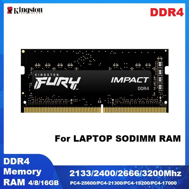 Kingston FURY Impact DDR4 SODIMM Laptop Arbeitsspeicher in Schwarz - Bild 1