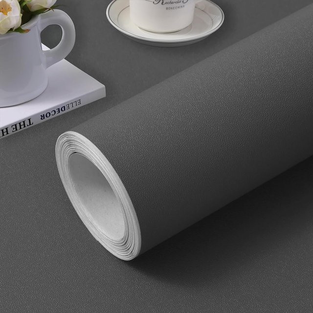 Selbstklebende Vinylfolie Supermarket GO als wasserdichte Tapete für Badezimmer und Küche in Dunkelgrau, Breite: 40 cm, Länge: 300 cm - Bild 1
