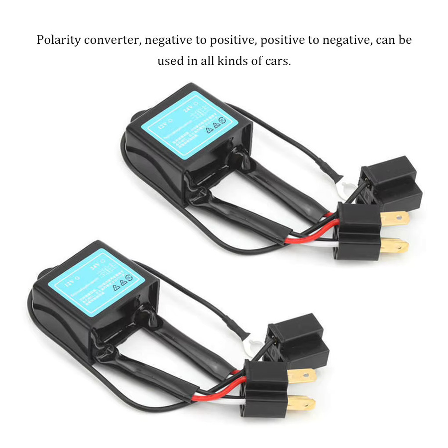 2 Stück H4 Umpolung Konverter Adapter für Xenon Lampen in Schwarz - Bild 3