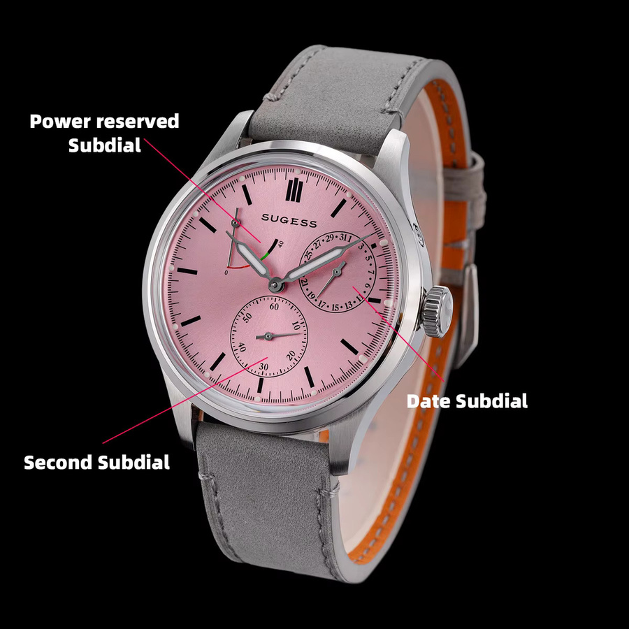 Sugess Armbanduhr Automatik, Edelstahl, Blau, Herren - Bild 2