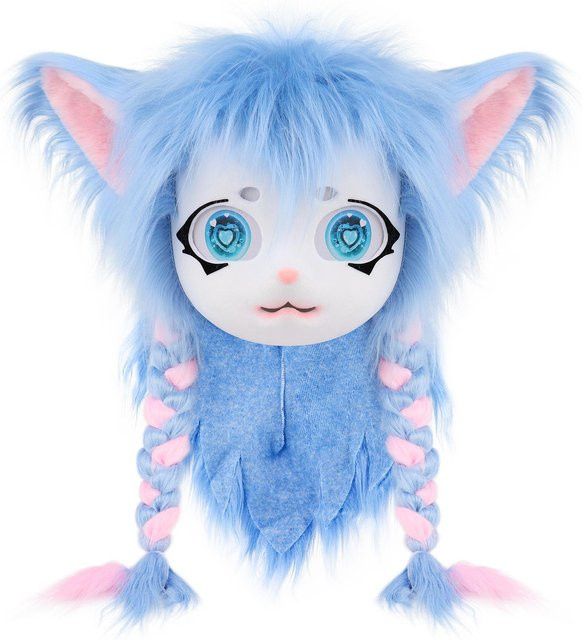 YIRAN Tierkopf Katzen Fursuit Cut Maske, ab 14 Jahren - Bild 1