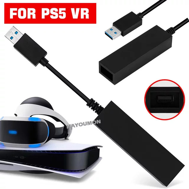 HeroAngel PS VR Mini-Kamera-Adapter für PS5 und PS4, Konverter-Kabel in Schwarz - Bild 1