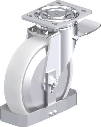 Blickle Stahlblech-Lenkrolle LH-PO 200K-ST-FA-FS, verzinkt, Rad-Durchmesser: 200 mm, Tragfähigkeit: 600 kg - Bild 1