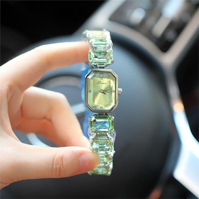 UTHAI Armbanduhr, Quarz, Edelstahl, rechteckig, Grau, Damen - Bild 1