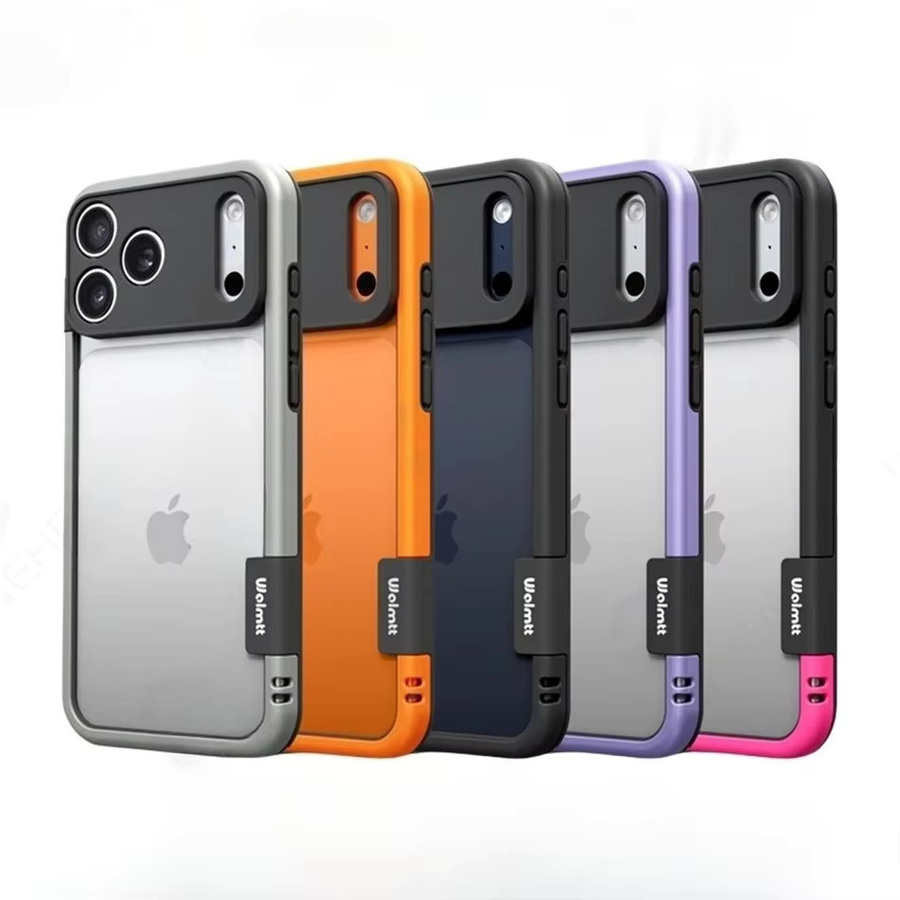 Stoßfeste Silikonrahmen-Hülle im Bare-Metal-Look mit Wärmeableitung für Apple iPhone 17 Pro Max, 16 Pro, 15 und 14 mit Kameraschutz - Bild 3