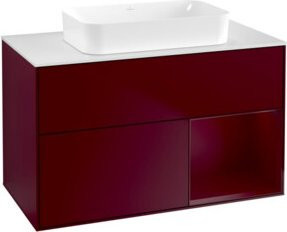 V&B Waschtischunterschrank Finion mit Wandbeleuchtung in Peony Matt, Breite: 100 cm, Tiefe: 60,3 cm - Bild 1