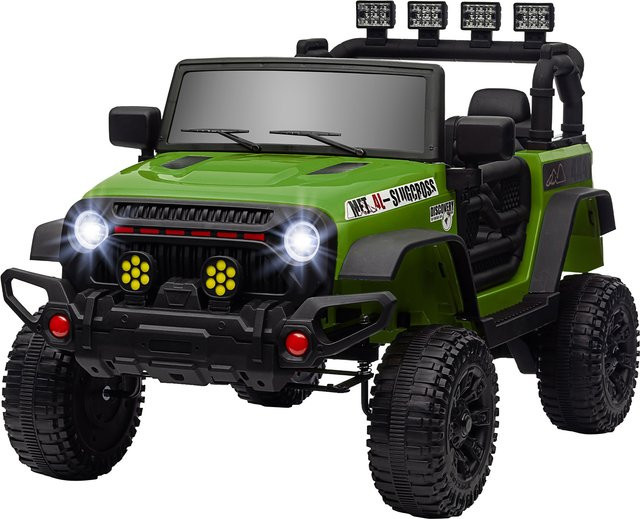 AIYAPLAY Kinder Elektroauto UTV, Buggy, Grün, mit Fernbedienung - Bild 1
