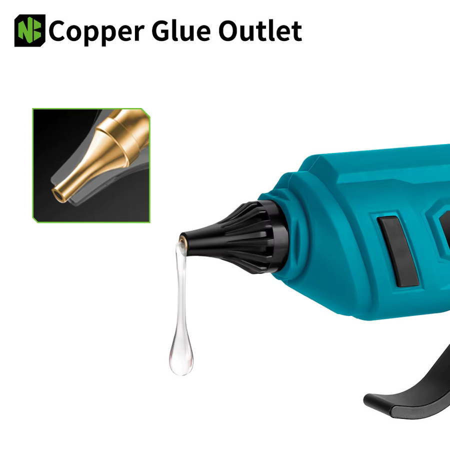 NEWBENY Kabellose elektrische Heißklebepistole in Blau für Makita-Akkus mit 11 mm Klebestiften für DIY-Reparaturen und Haushalt - Bild 3