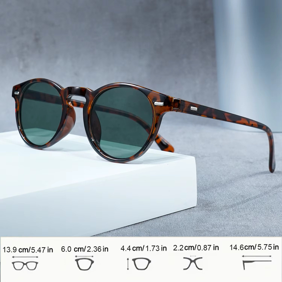 Cabecade Sonnenbrille, rund, Vollrand, Leopardenmuster, grün, braun, Unisex - Bild 6
