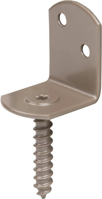 Alberts Flechtzaunhalter L-Form aus Stahl in Perlbeige - Bild 1