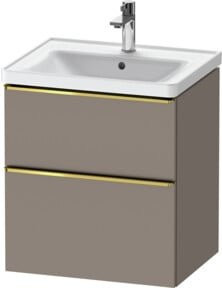 Duravit Waschtischunterschrank D-Neo, Grau glänzend, Wandhängend, B/T/H: 58,4 x 45,2 x 62,5 cm - Bild 1