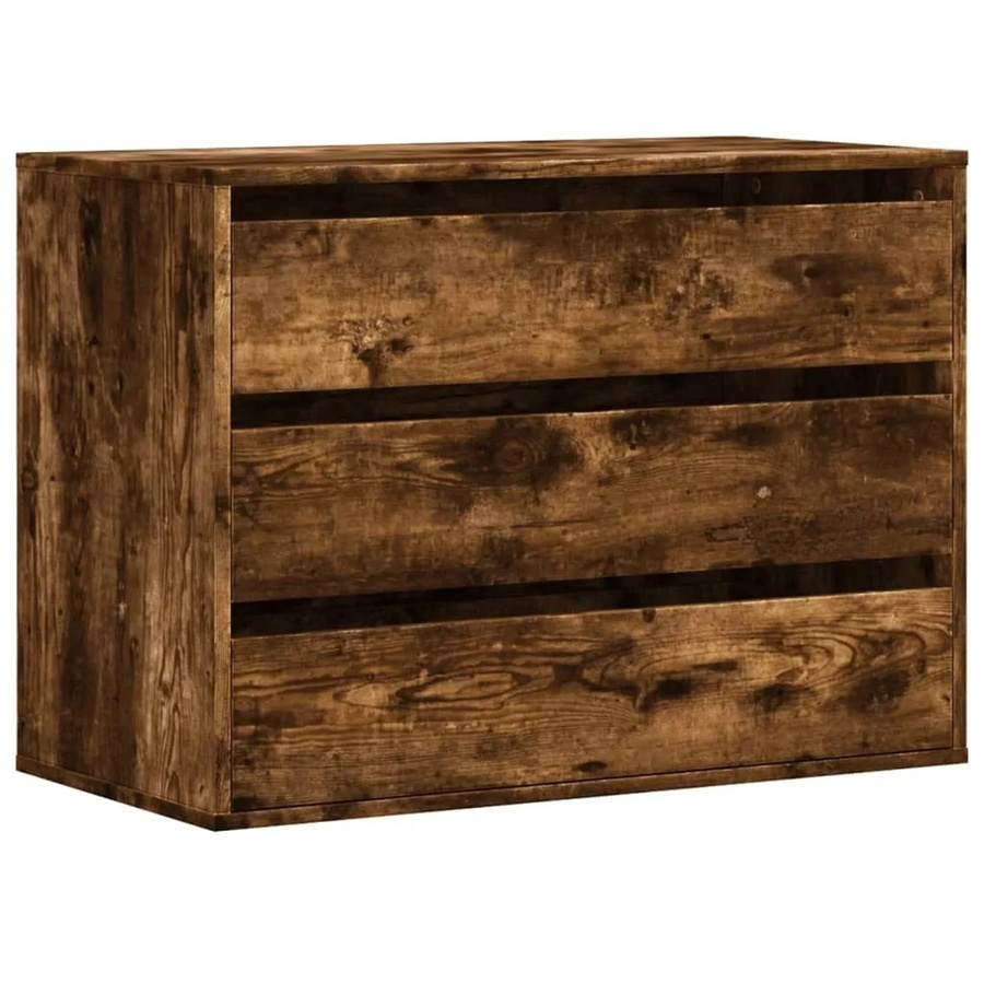 vidaXL Kommode Räuchereiche in Braun aus Holzwerkstoff B/T/H: 80 x 41 x 58 cm - Bild 2
