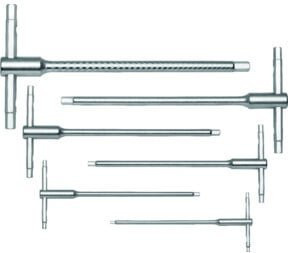 PB Swiss Tools T-Griff-Schraubendreher-Set mit Gleitgriff, 6-teilig, 3-10mm, silber - Bild 1