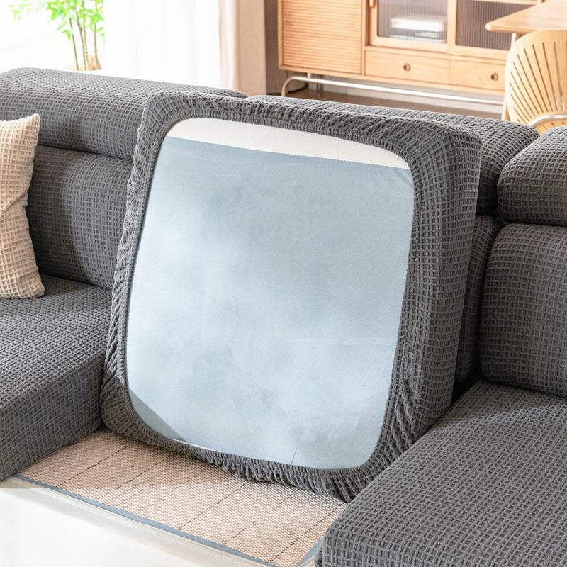 HOMEMOTION Elastischer Sofabezug aus Jacquard für 2-Sitzer, Farbe: Licht Kaffee - Bild 2
