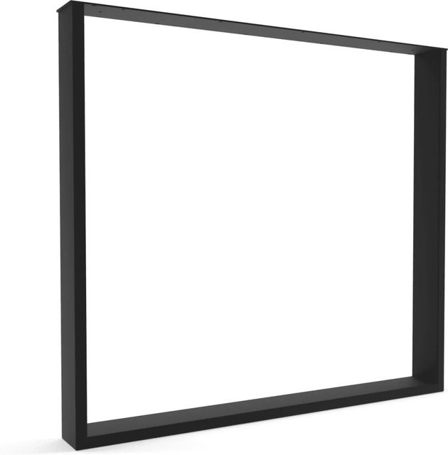 HEVVA Tischkufe BASEL Tischbein aus Metall in Schwarz Matt, Tiefe: 80 cm, Höhe: 72 cm - Bild 1