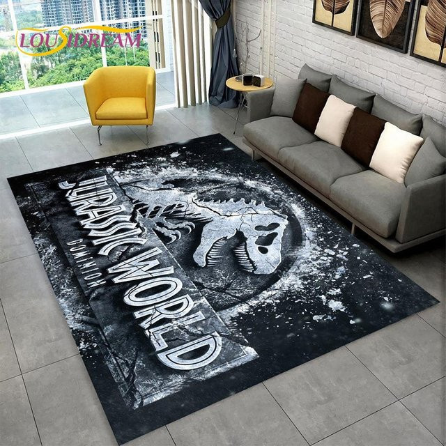 Karpetti 3D-Cartoon-Dinosaurier-Teppich für Kinder, rutschfest und waschbar, B/T: 100 x 150 cm - Bild 1