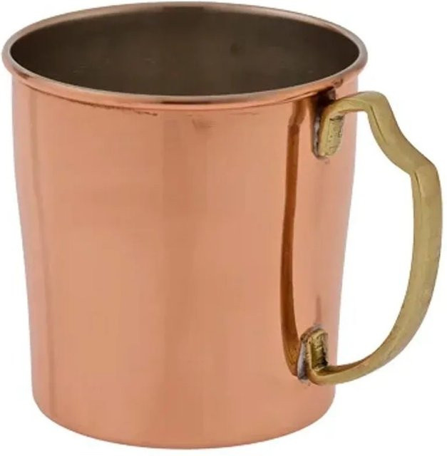 Ich-Zapfe Bierkrug Bierseidel Kupfer-Zinn in Gold und Orange, 0,55 l - Bild 1
