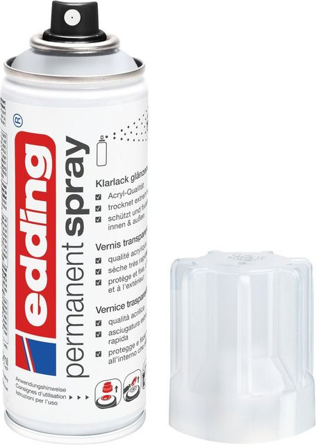 Edding 5200 Permanentspray Klarlack glänzend, transparent, 200 ml - Bild 1