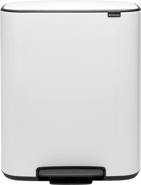 Brabantia Bo Pedal Bin Mülleimer 2 x 30 Liter Weiß - Bild 1