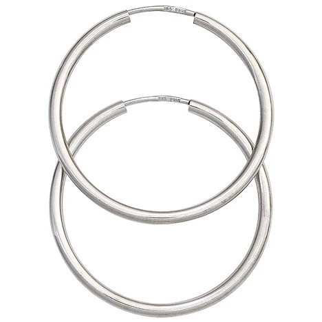 Colfem Creolen 585 Weißgold, rund, Unisex - Bild 1