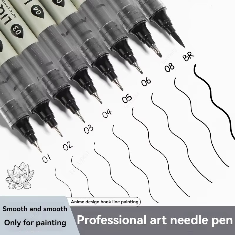 Micron Fineliner-Stifte mit schwarzer Tinte, 8 Stück für Künstler und Profis - Bild 4