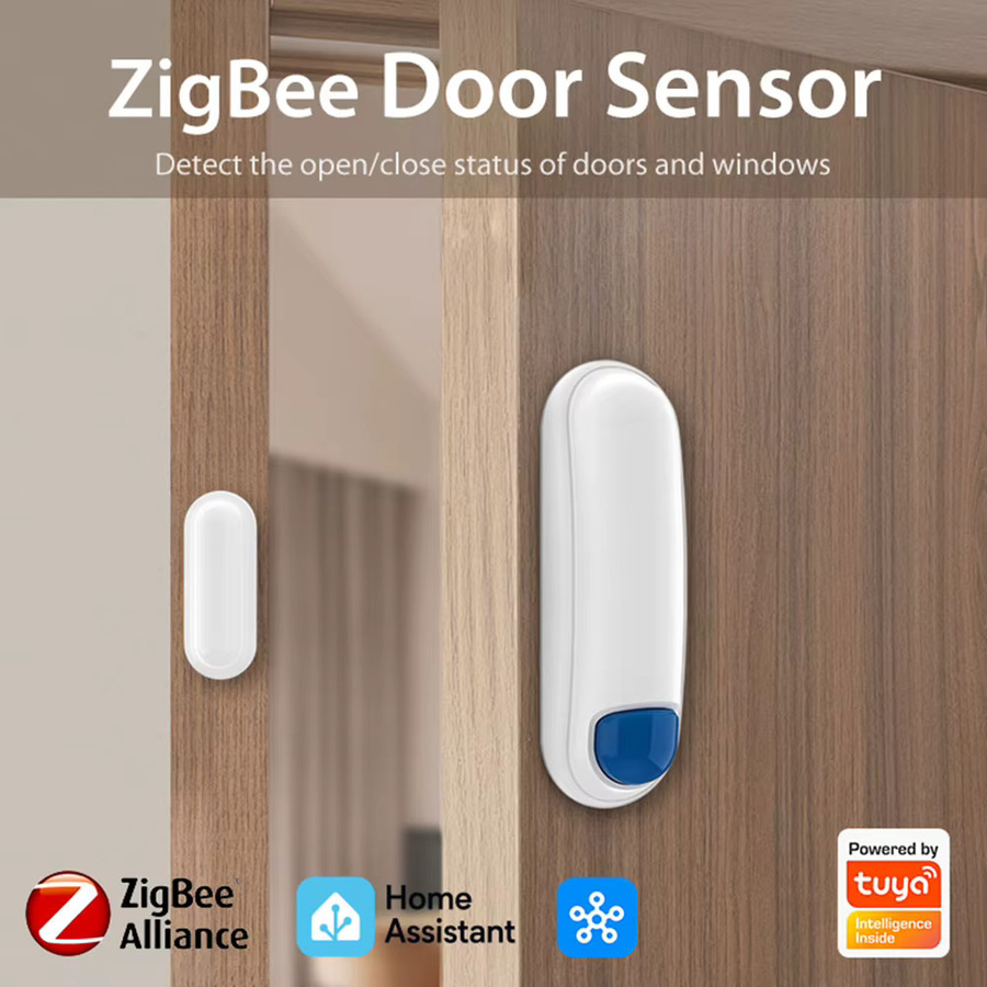 Tuya ZigBee Türsensor und Fensterkontaktsensor in Weiß, kompatibel mit Smart Life, SmartThings, HomeKit und Home Assistant - Bild 2