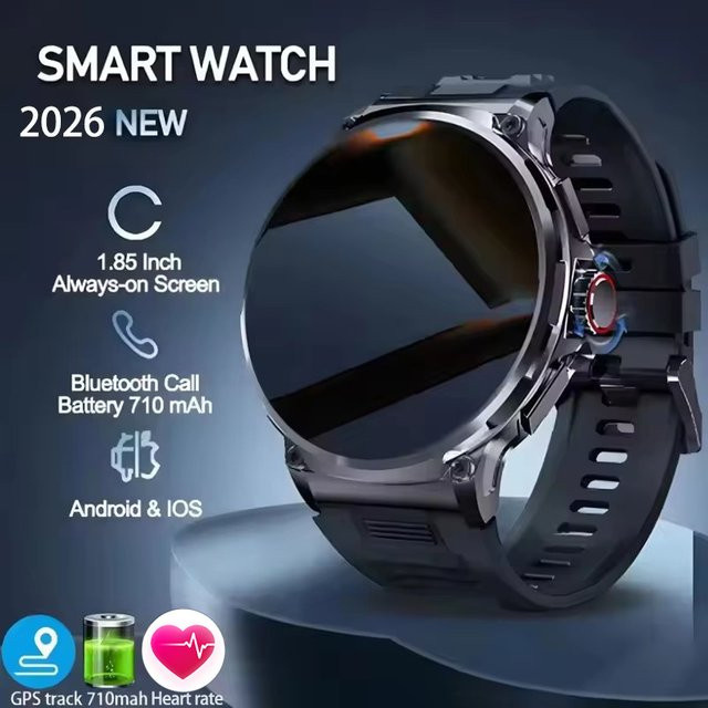 LIGE Smartwatch, GPS, Edelstahl, Schwarz, Herren - Bild 1