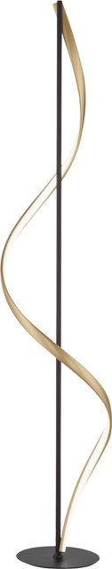Paul Neuhaus Q-Swing LED Stehleuchte in Anthrazit und Messing, dimmbar mit Fernbedienung - Bild 1