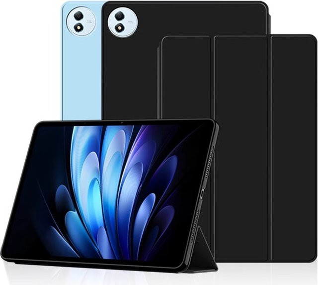 Smart Case für Vivo Pad 5 Pro 13 Zoll 2025 in Schwarz mit Tri-Folding Magnetic Leather Stand und TPU Soft Back Shell - Bild 1