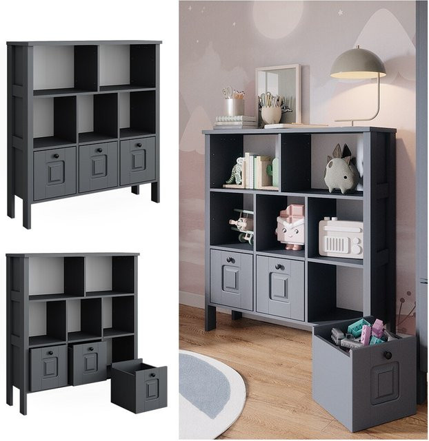 Vitalispa Kinderregal Ajaton in Grau, B: 103,6 cm, H: 113,4 cm - Bild 1