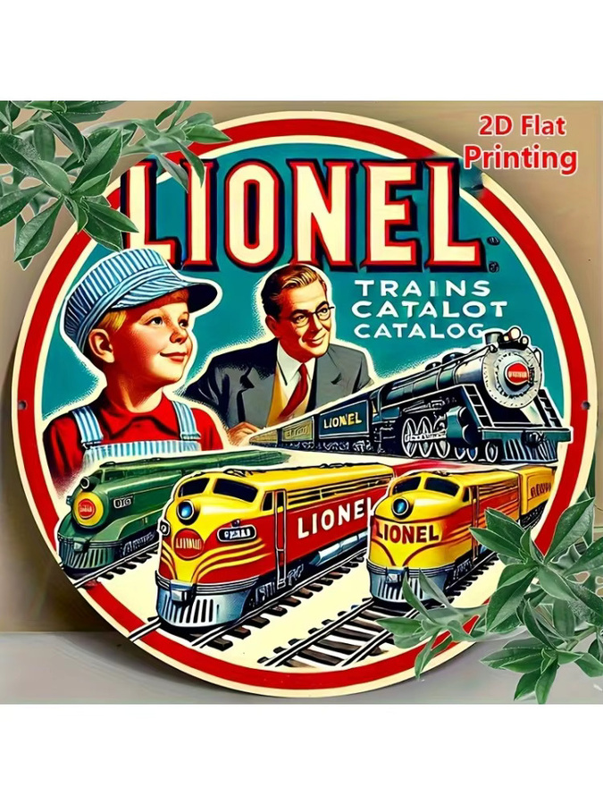 Potdemiel Vintage Wandkunst aus Metall Lionel Train Katalogcover, Mehrfarbig, B/H: 20,3 x 20,3 cm - Bild 6
