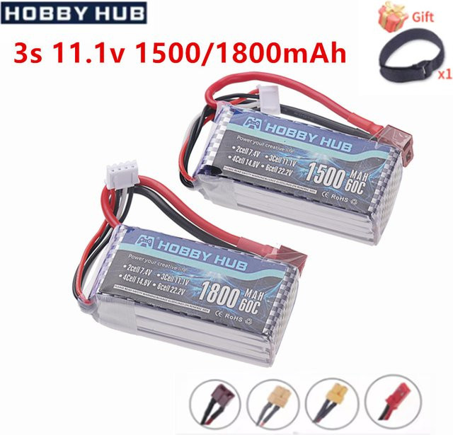 RC.BURST LiPo Batterie 3S 11,1 V 1500 mAh 60C für RC Hubschrauber, Flugzeuge, Autos und Boote mit Deans T, XT30 oder XT60 Stecker, Multicolor - Bild 1