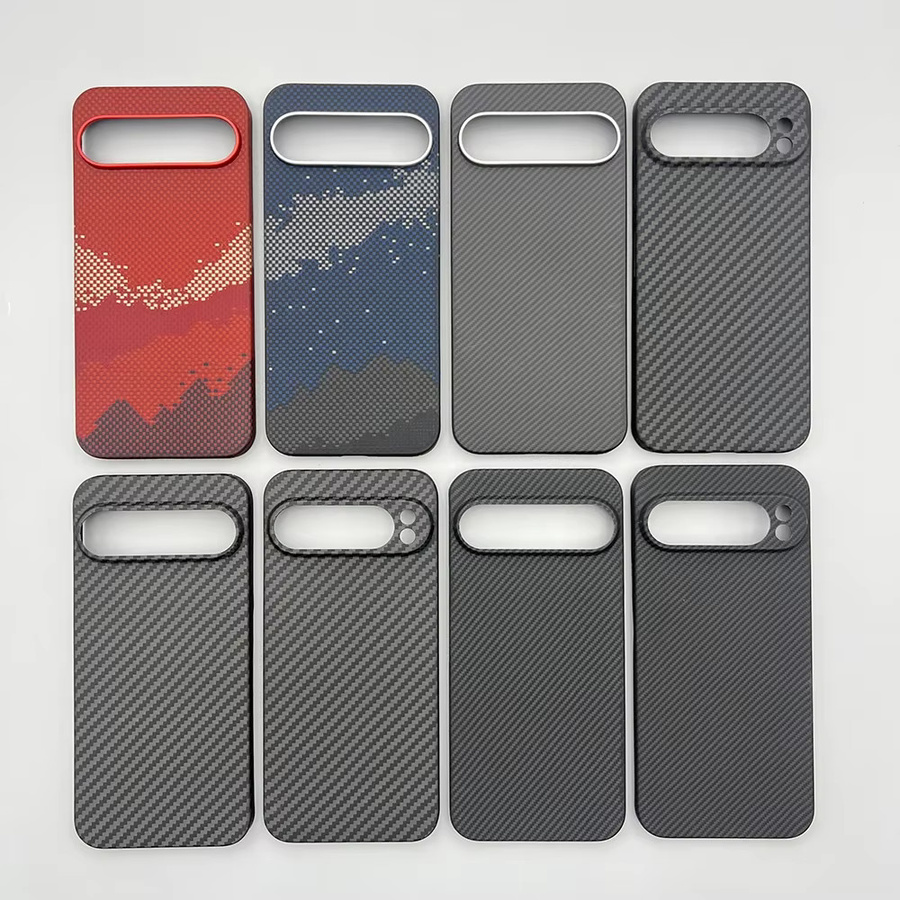 Magnetische Handyhülle aus Kevlar-Aramidfaser für Google Pixel 9 Pro XL, Pixel 9 und Pixel 9 Pro in Schwarz - Bild 2