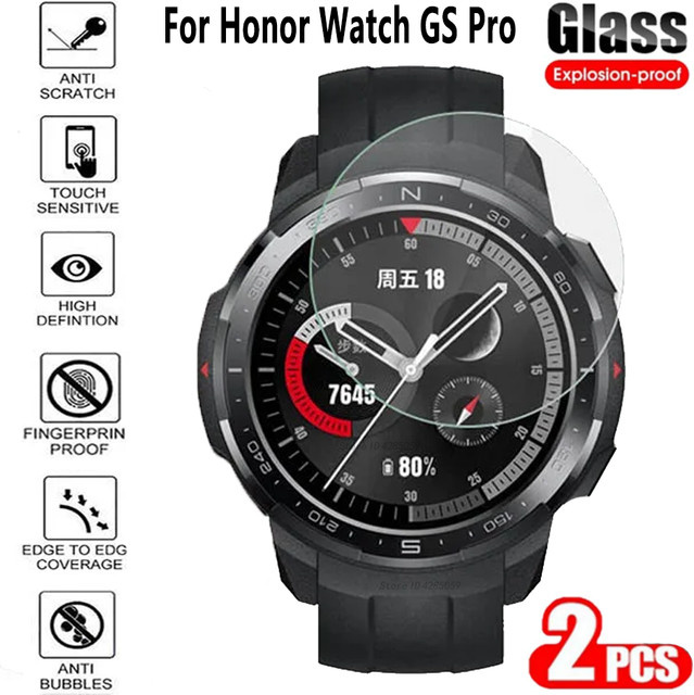 Displayschutzfolie Honor Watch GS Pro, Glas, transparent - Bild 1