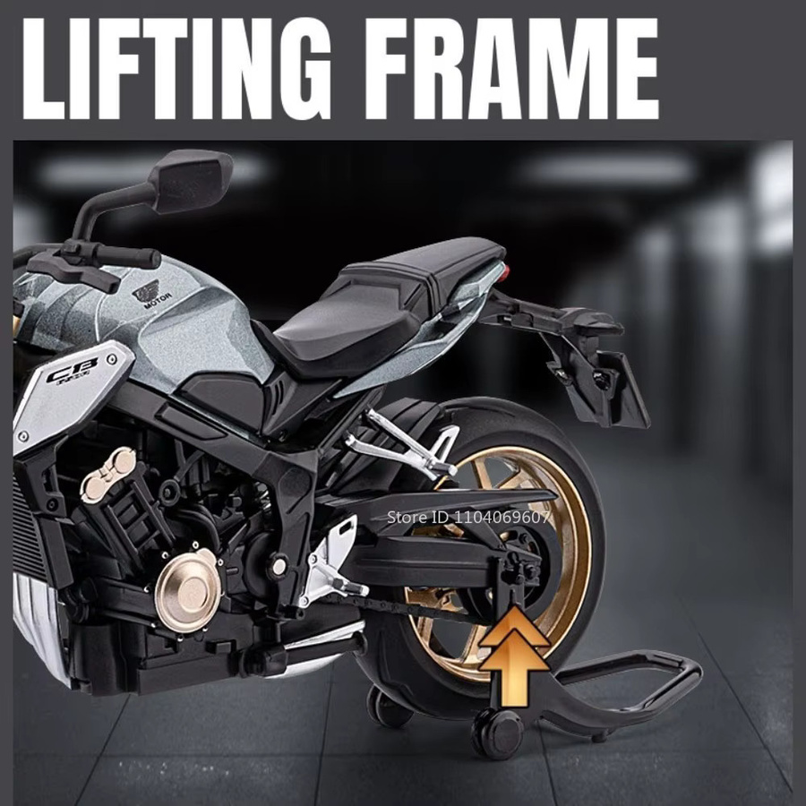 MAKEDA Honda CB650 CBF400 Modell, 1:12, Metall, mit Licht und Sound, Rot - Bild 2