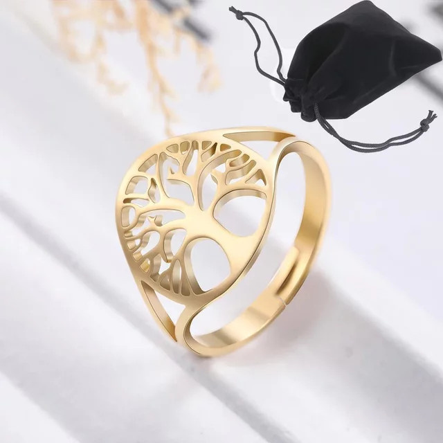 Skyrim Ring Edelstahl, Gold, Damen - Bild 1