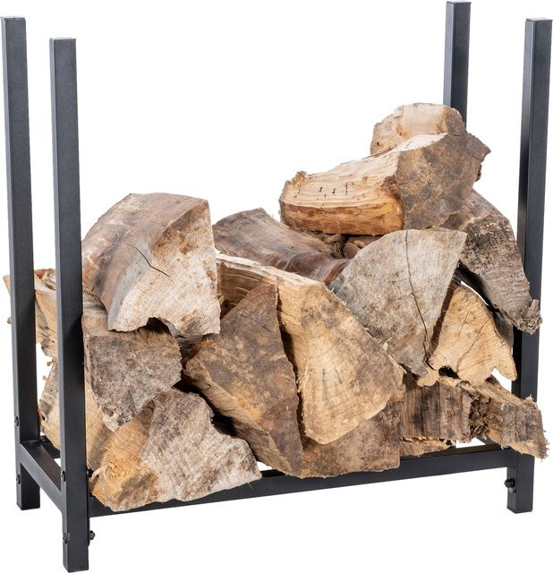CLP Kaminholzständer Irondale aus Metall in Schwarz Matt als robuste Stapelhilfe für dein Brennholz - Bild 1