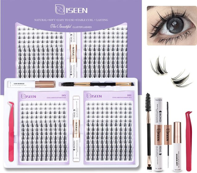 ISEEN Wimpern Cluster Cat Eye, Einzelwimpern, Natürlich - Bild 1